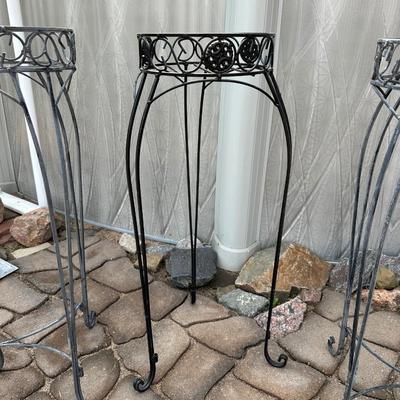3 METAL PLANT STANDS