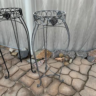 3 METAL PLANT STANDS