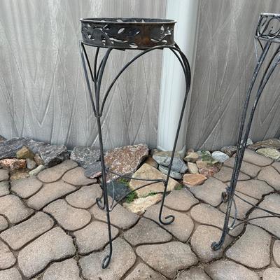 3 METAL PLANT STANDS