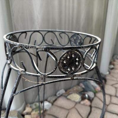 3 METAL PLANT STANDS