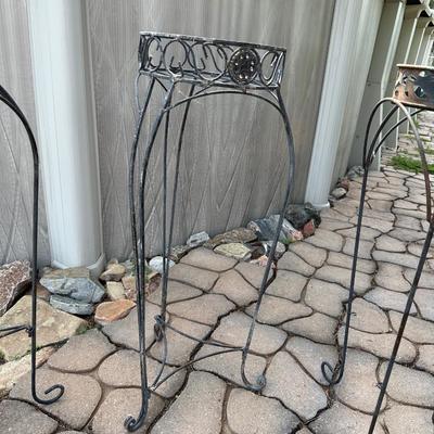 3 METAL PLANT STANDS