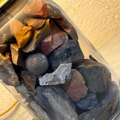 Lot 646 Lamp with rock samples