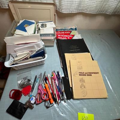 Lot 657 Large lot of office supplies & greeting cards