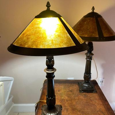 Lot 204. Pair of Craftsman-style Lamps