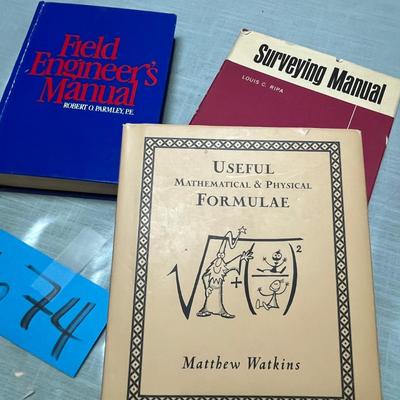 Lot 674 Surveying books