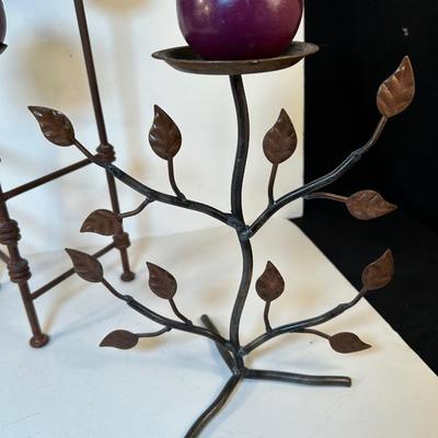 Lot 211 Candle Stands w/Candles