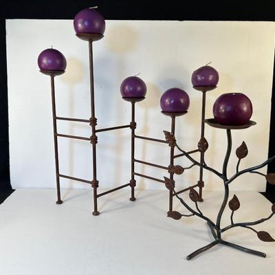 Lot 211 Candle Stands w/Candles