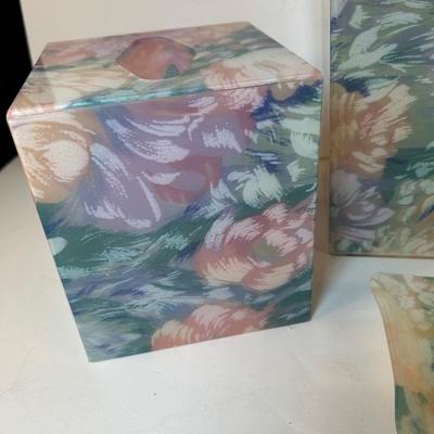 Lot 217. Floral Bathroom Accessories