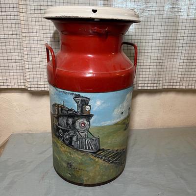 Lot 692 Painted Milk Can