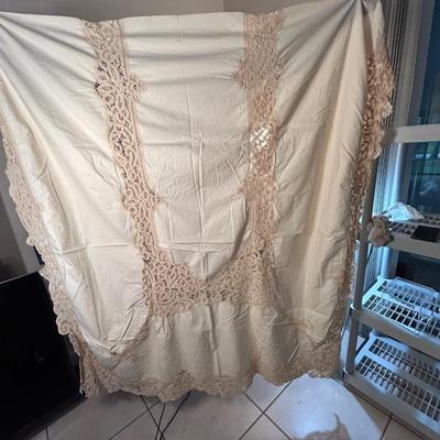 Lot 230. Vintage Crocheted Table Cloth