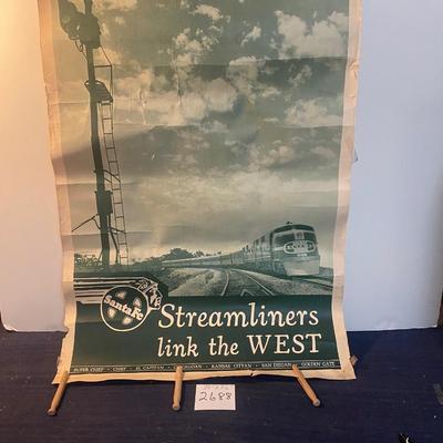 Vintage Santa Fe Streamliner Poster