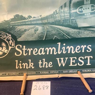 Vintage Santa Fe Streamliner Poster