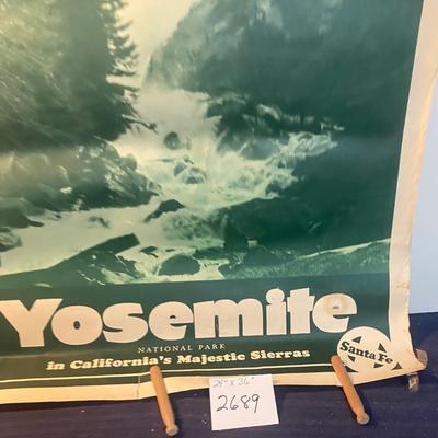 Vintage Santa Fe Yosemite Poster
