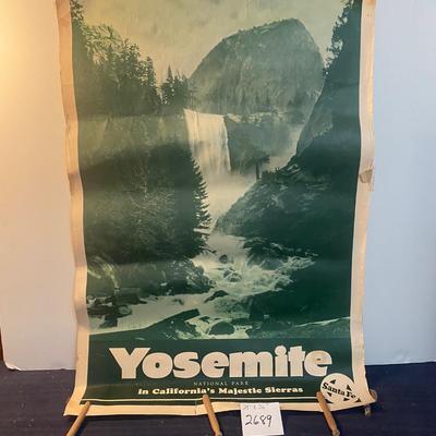 Vintage Santa Fe Yosemite Poster
