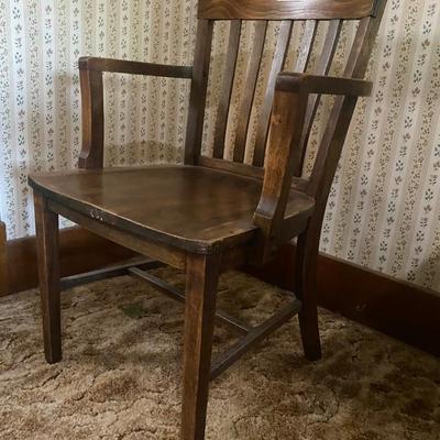 Vintage Solid Wood Banking Chair
