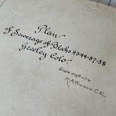 Lot 718 Vintage blue prints & survey maps