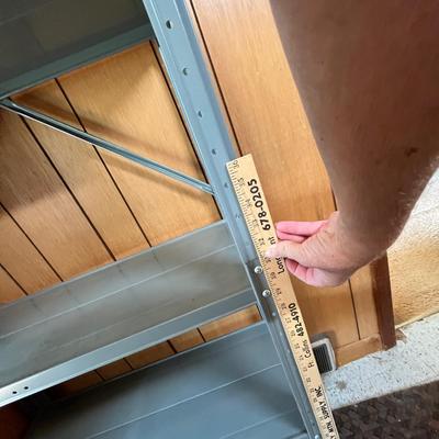 Lot 726 Metal book shelf