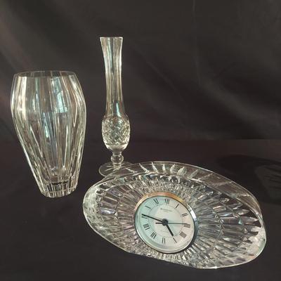 Waterford Crystal Mantel Clock, Vase and More (DR-BBL)