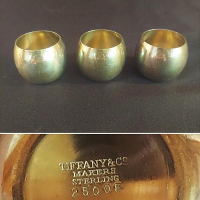 Three Tiffany & Co Sterling Silver Sake/Shot Glasses (DR-BBL)
