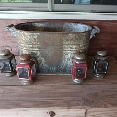 VINTAGE BOILER W/LANTERNS