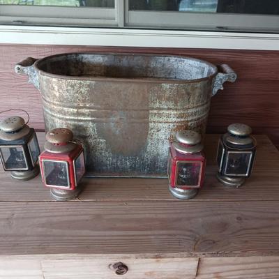 VINTAGE BOILER W/LANTERNS