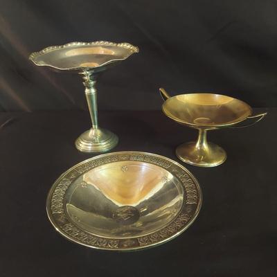 Three Sterling Silver Pedestal Dishes (DR-BBL)