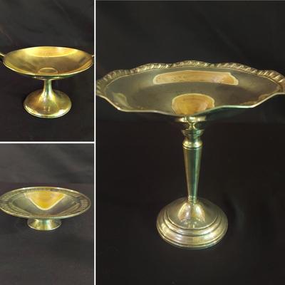 Three Sterling Silver Pedestal Dishes (DR-BBL)