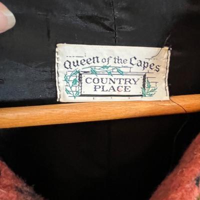 Lot 752 Plaid wool coat & scarf