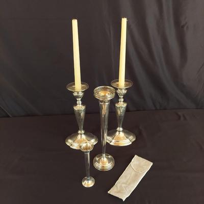 Sterling Silver Candlesticks and Bud Vases (DR-BBL)