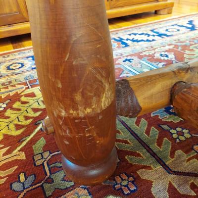 Custom Built Log Cabin Style Dining Table & Chairs by Lang Hornthal (DR-BBL)