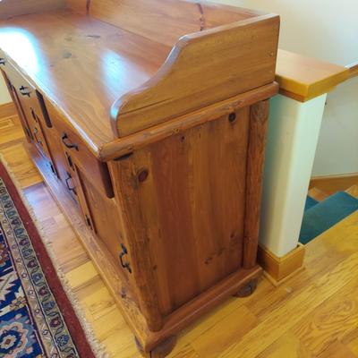 Custom Built Log Cabin Style Buffet by Lang Hornthal (DR-BBL)