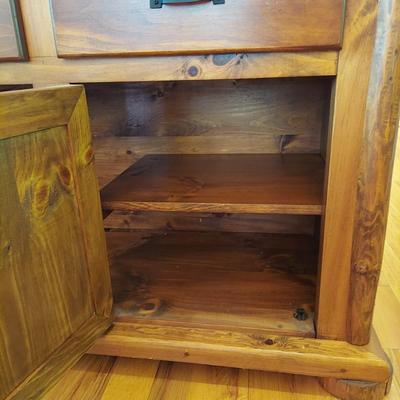 Custom Built Log Cabin Style Buffet by Lang Hornthal (DR-BBL)
