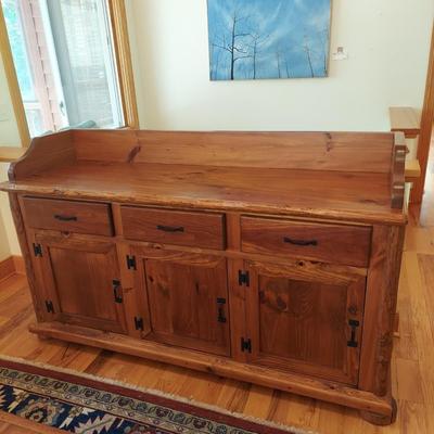 Custom Built Log Cabin Style Buffet by Lang Hornthal (DR-BBL)