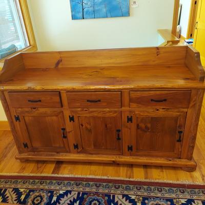 Custom Built Log Cabin Style Buffet by Lang Hornthal (DR-BBL)