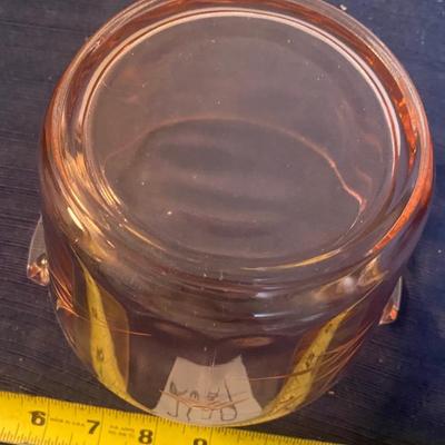 Pink Depression Glass Ice Bucket