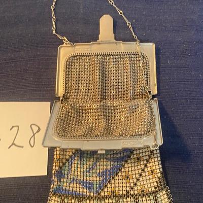 Antique White and Davis Mesh Purse