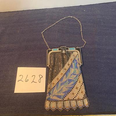 Antique White and Davis Mesh Purse