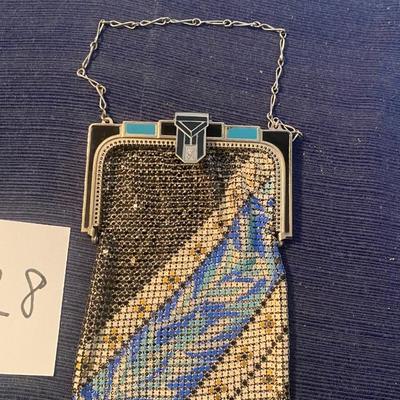 Antique White and Davis Mesh Purse