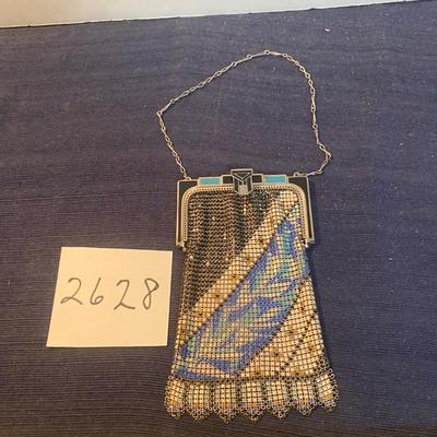 Antique White and Davis Mesh Purse