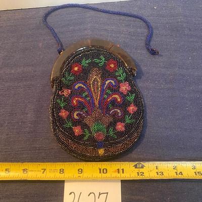 Vintage Glass Beaded Purse