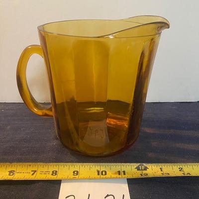 Vintage Amber Pitcher