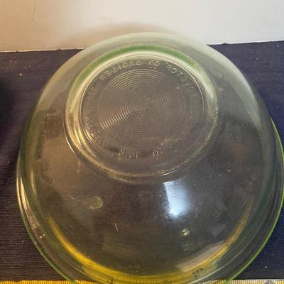 Vintage Pyrex Green Tinted Bowl