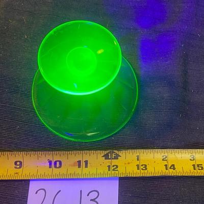 Vintage Uranium Glass Sherbet Dish