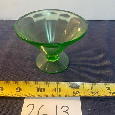 Vintage Uranium Glass Sherbet Dish