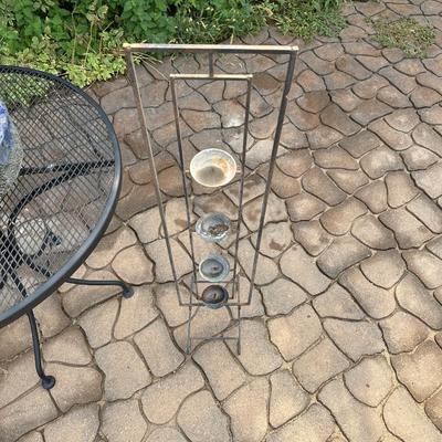METAL MESH TABLE, 4 TIER METAL STAND, CANDLE HOLDER AND FLOWER POT
