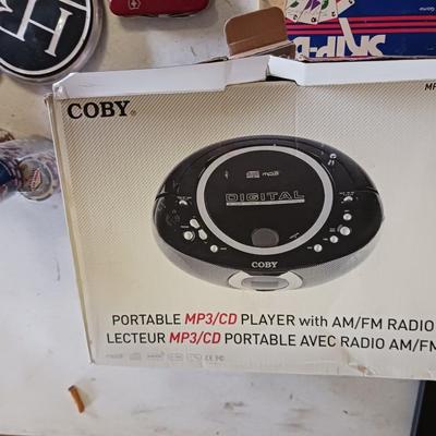COBY MP3/CD PLAYER, POKER CHIPS, DECKS OF CARDS AND MORE