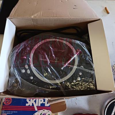 COBY MP3/CD PLAYER, POKER CHIPS, DECKS OF CARDS AND MORE