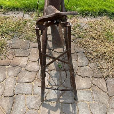 ANTIQUE PEDAL GRINDER WITH SEAT