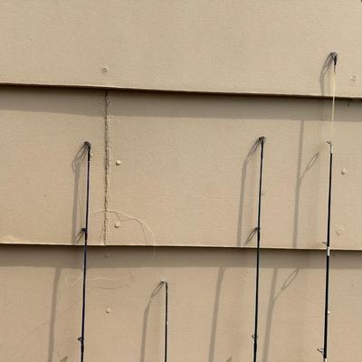 4 FISHING POLES WITH REELS