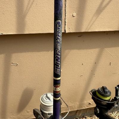 4 FISHING POLES WITH REELS